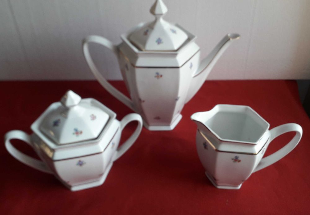 Rico  Serviço de Chá  em Porcelana da SP Coimbra - Novo !!!