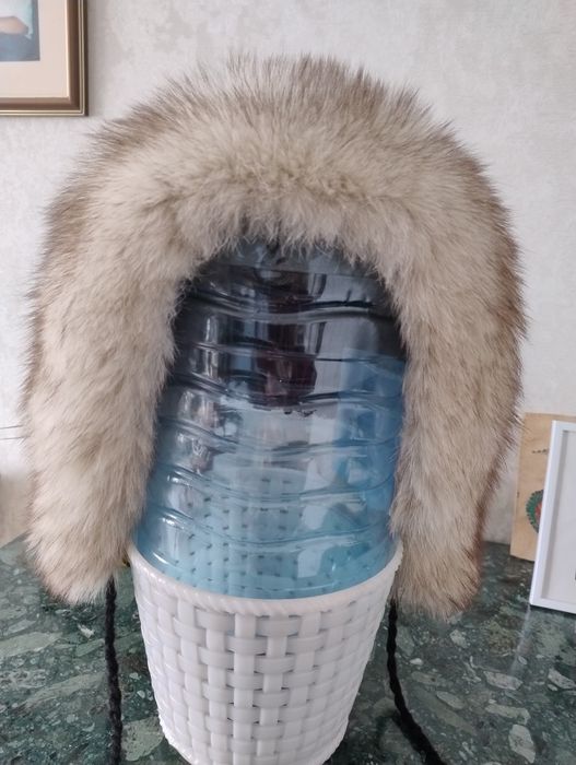 Шапка песець каракуль+ бонус берет нат хутро 580грн