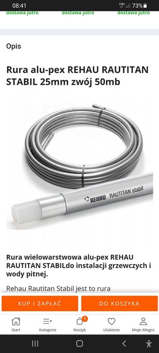 Rura alu-pex REHAU RAUTITAN STABIL 25x3,7mm zwój 50m