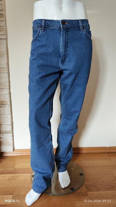 Wrangler Greensbooro Saddlestone męskie jeansy rozm 38/34 pas 99cm