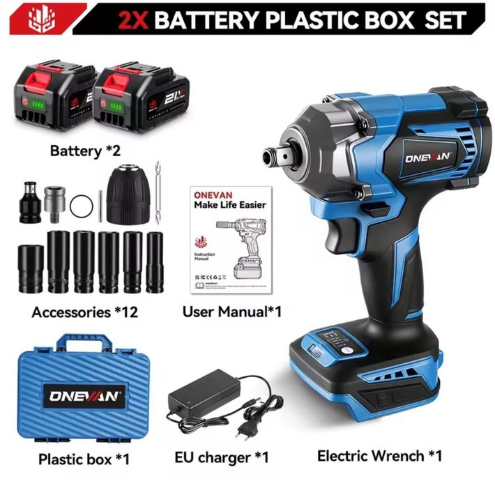 Pneumático Elétrico 2 Baterias 2 em 1