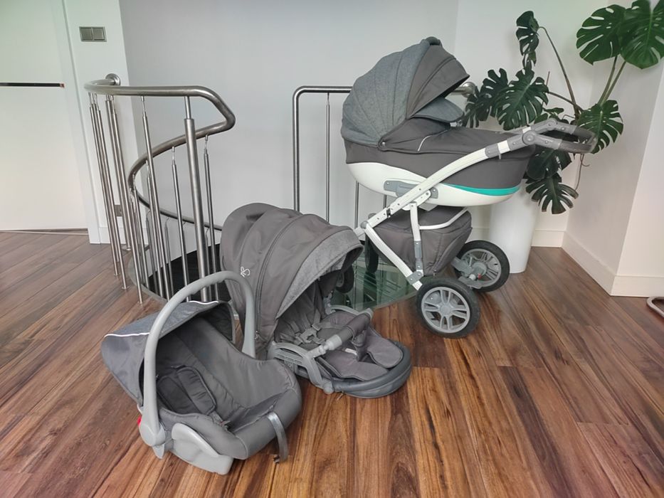 Sprzedam wózek w super stanie Camarelo Sirion zestaw 3w1 (gondola, spacerówka i nosidełko / fotelik samochodowy)