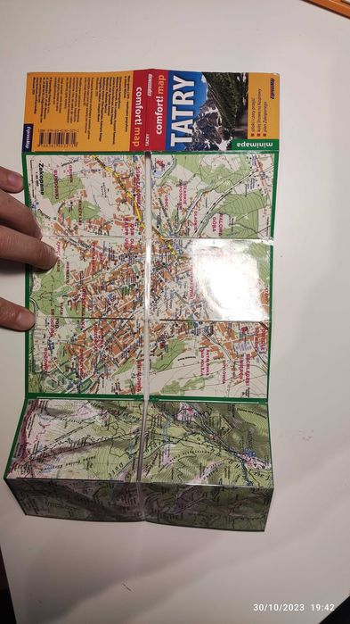 Tatry. Mini mapa plastikowa. Okazja !