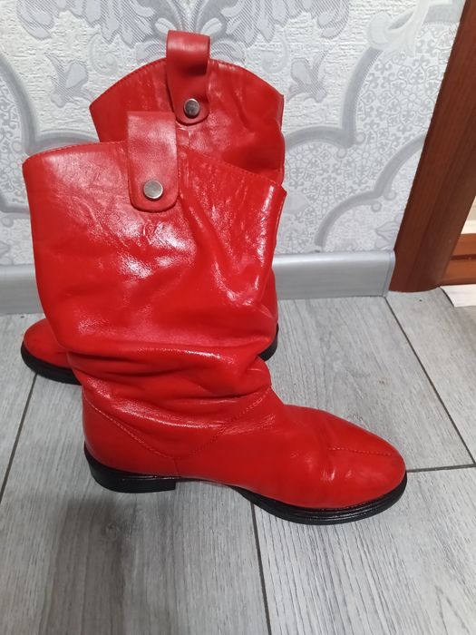 Сапоги шкіряні  весна-осінь