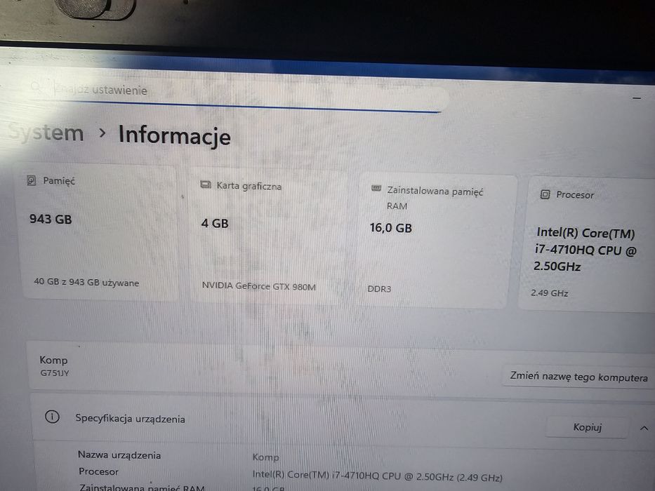 Asus ROG G751JY laptop GTX980