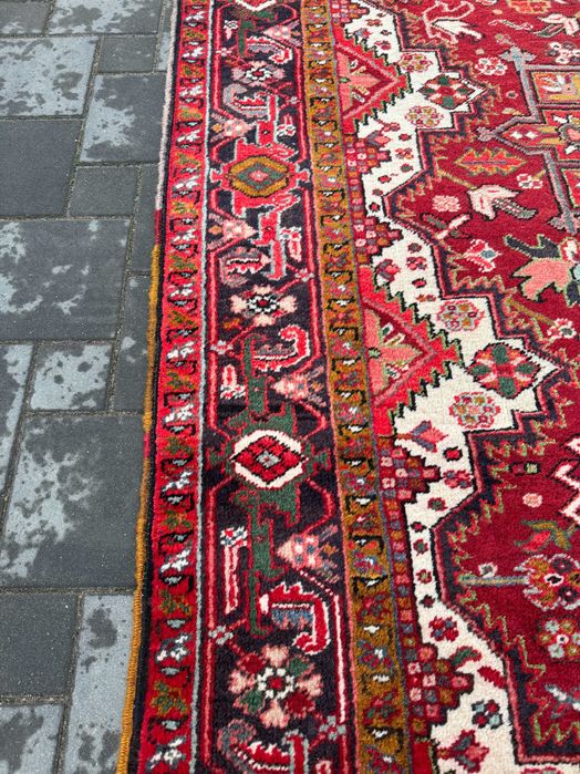 Heriz Irański Dywan Ręcznie Tkany Wełniany 410x150