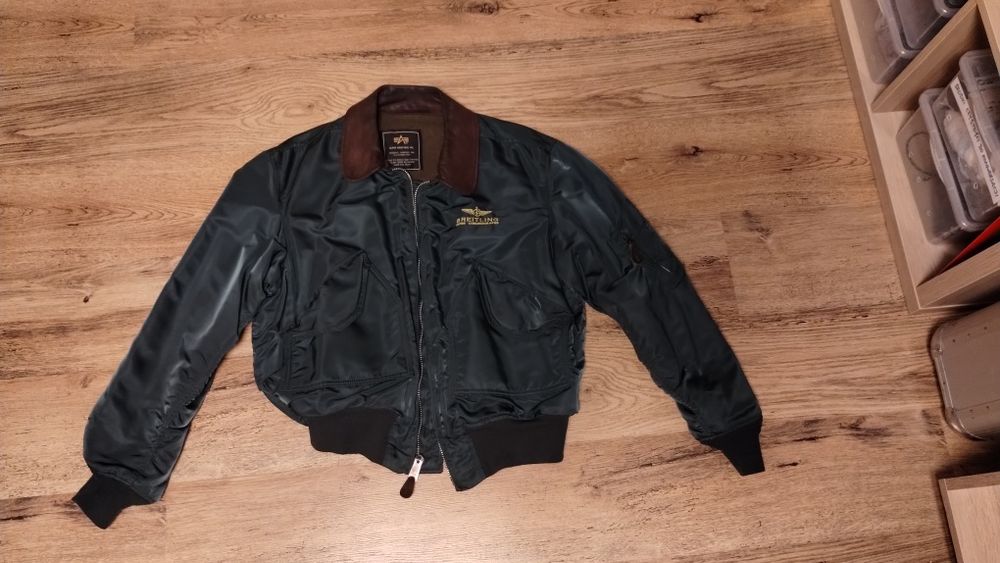 Alpha Industries Breitling Made in USA kurtka wojskowa CWU45 Unikat!