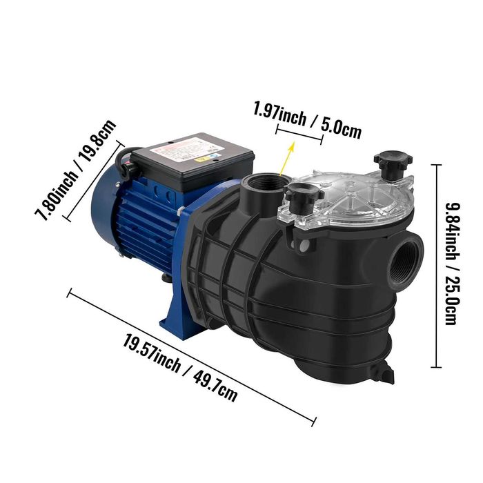 Bomba Piscina VEVOR 750 W Bomba para Piscina 15,000 L / h