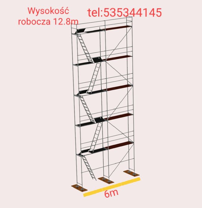 Rusztowanie 6x12.8m słupek rusztowania sys. plettac wyprzedaż