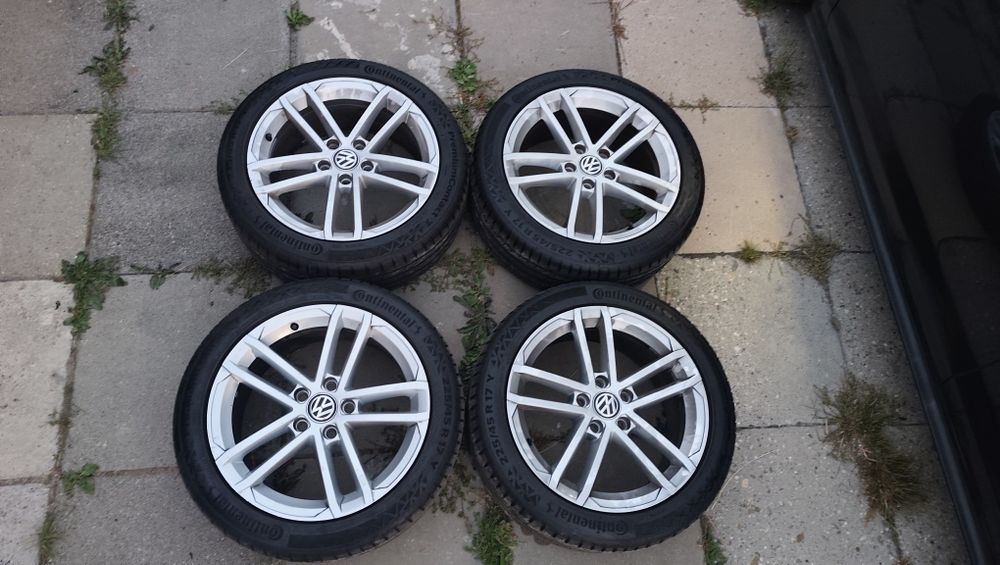 Felgi  17 5x112 7,5j et49 opony Continental 225/45 lato 2025rok