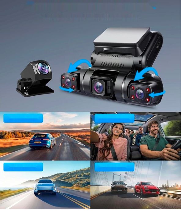 Wideorejestrator samochodowy Phorawill 4 obiektywowy