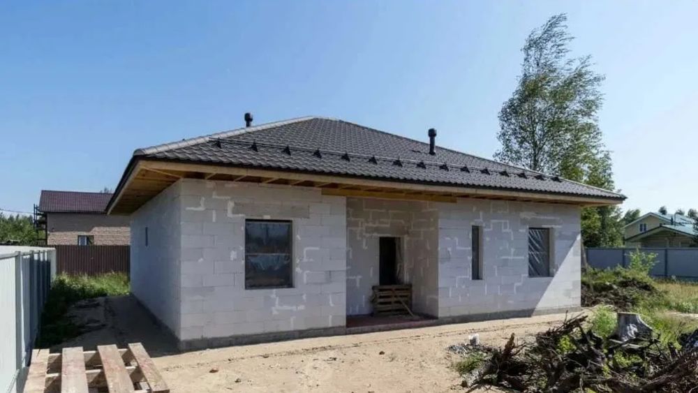 Строительство домов из газобетона,под ключ.Фундамент.Кровля.