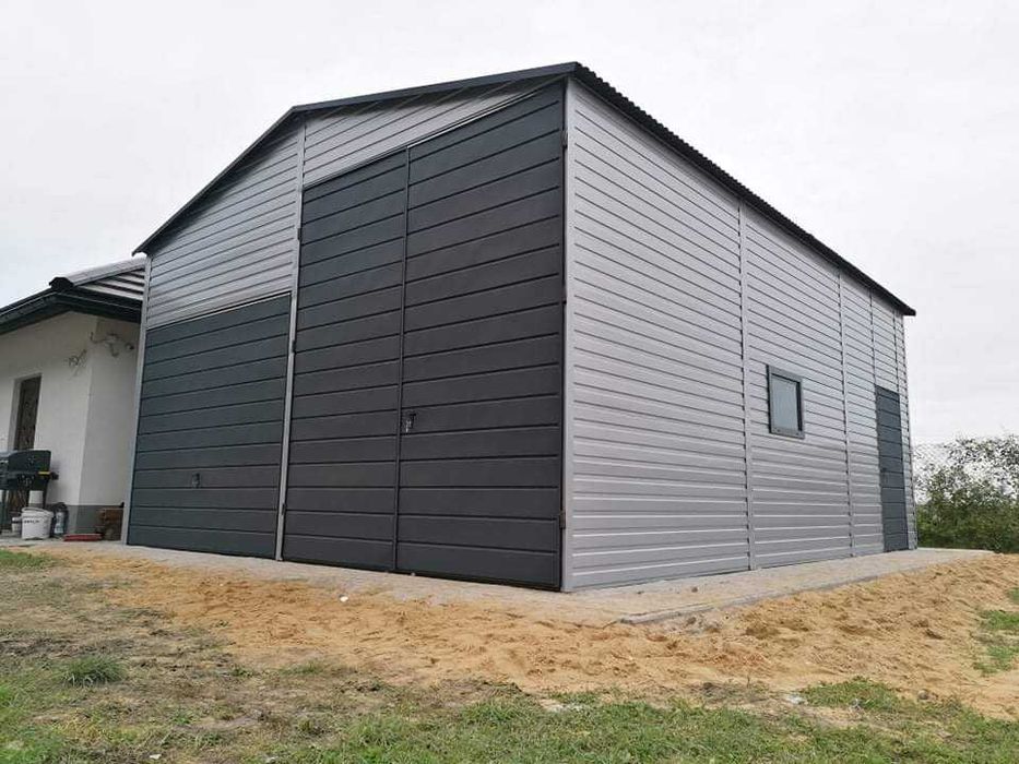 Garaż blaszany 6x8 magazyn blaszany Wiata blaszana solidna konstrukcja