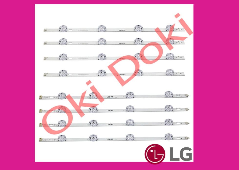 LG innotek 42 DRT 3.0, серія 42LB/42LF 4*Type A 4* B LED підсвітки лед