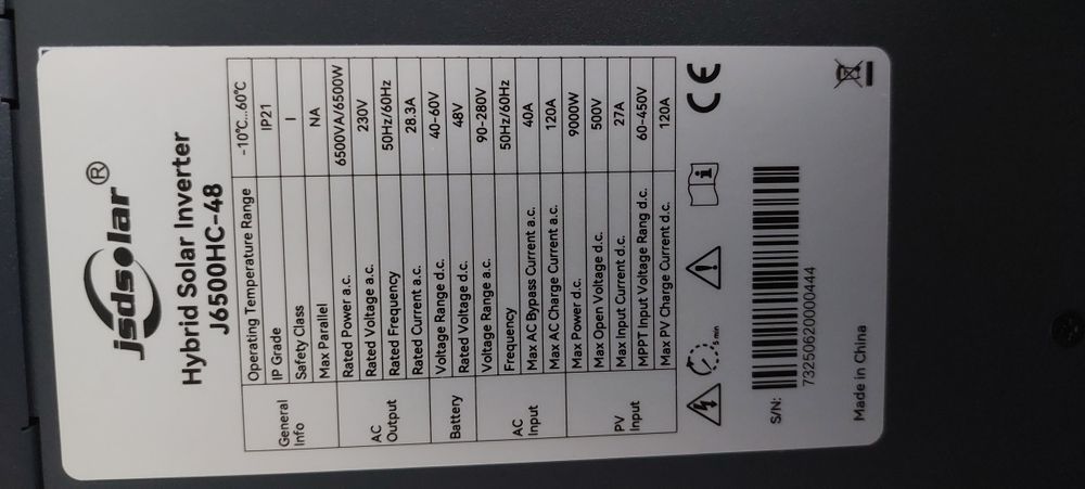 Falownik hybrydowy 6,5Kw