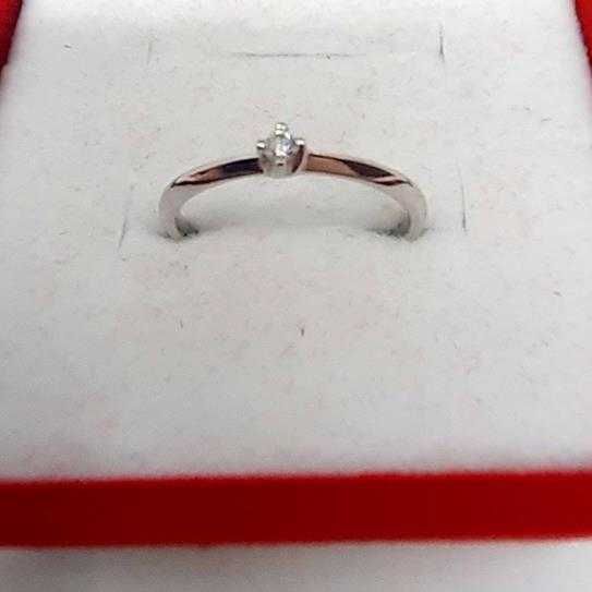 Złoty pierścionek diament PR.585 W:1,18gr R.11 InterSKLEP