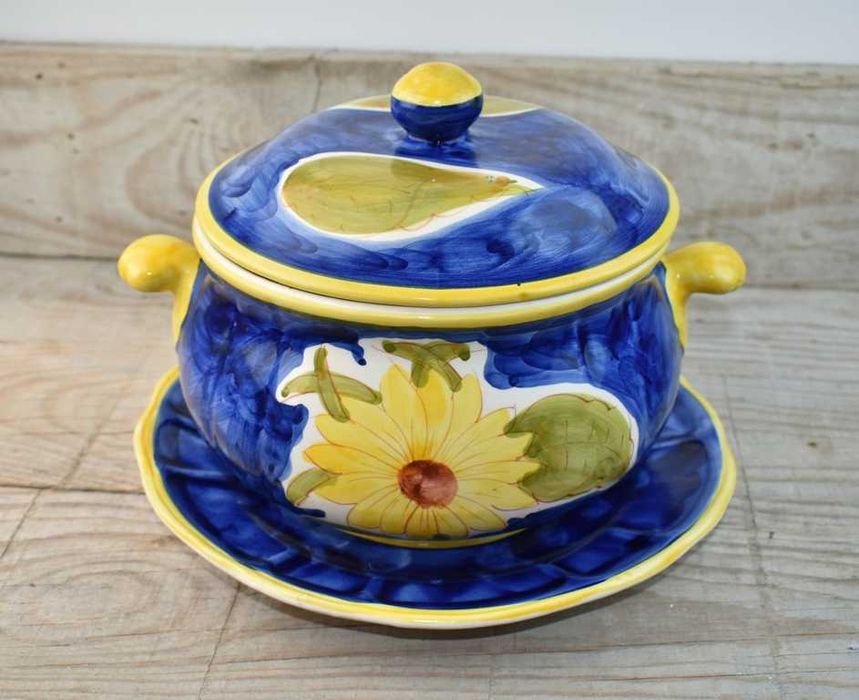 Terrina vintage pintada à mão - Faiança Portuguesa