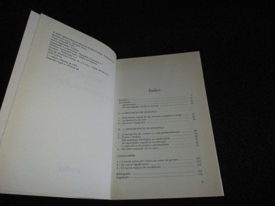 Livro Educação e Sociedade de Risco Maria Manuela Machado da Silva 1ª edição 1993