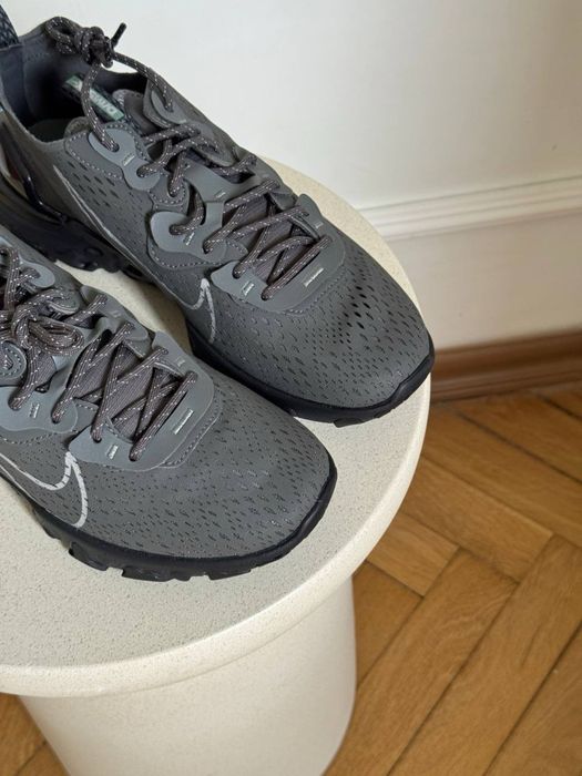 Оригинал Nike React Vision Grey Black (IM5996 068) летние мужские кроссовки найк реакт визион