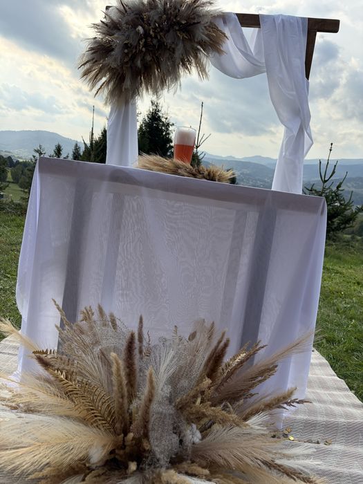 Dekoracja ślubna boho
