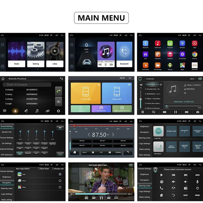 Rádio 2din Volkswagen skoda seat com GPS WiFi RDS Bluetooth NOVO