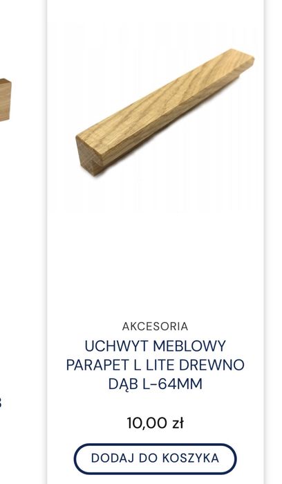 Uchwyty kuchenne/łazienkowe drewno