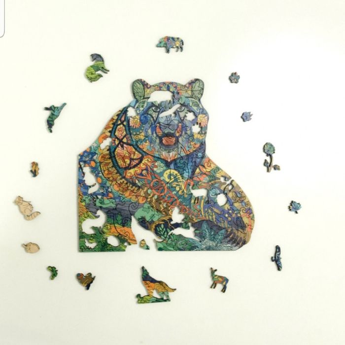 Деревянный пазл. GO Puzzle "Медвежий сон" 122 дет.