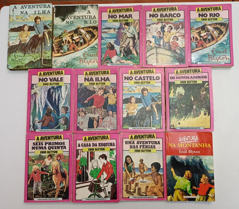 60 Livros de "Os Cinco" de Enid Blyton e O Pirata, em excelente estado