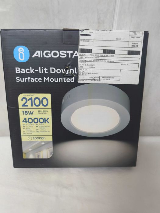 Candeeiro redondo led teto *NOVO*