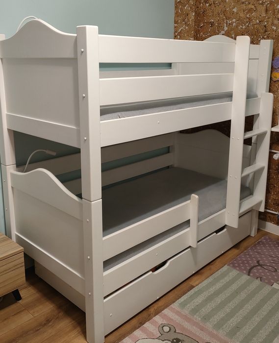 Łóżko piętrowe dziecięce 160x80 z szufladą
