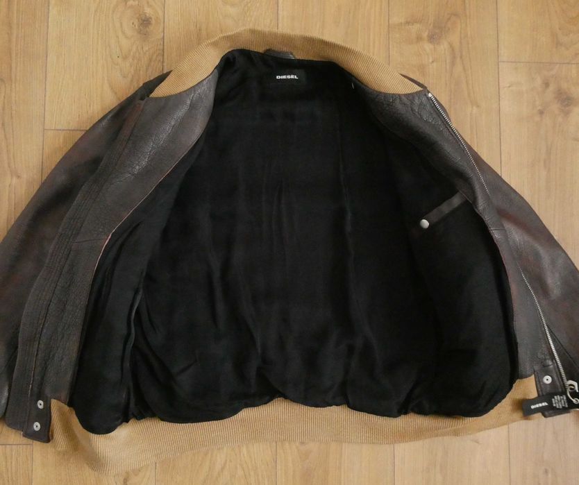 Kurtka skórzana męska DIESEL skóra PILOTKA lotnicza AVIATOR L