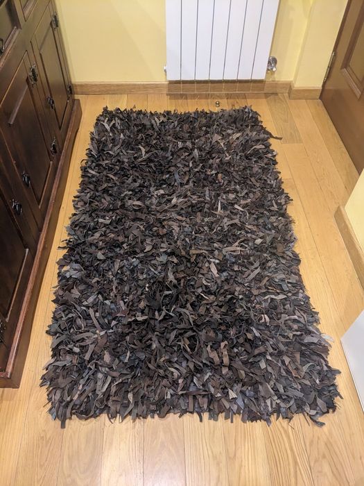 Tapete de pele genuína 160x92 cms