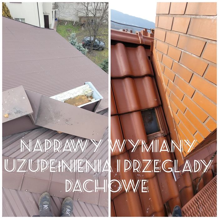 NAPRAWA DACHU DEKARZ Lilwidowanie przecieków z dachu papa komin blacha