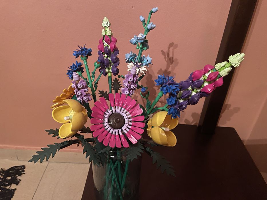 Puzzle lego kwiaty polne