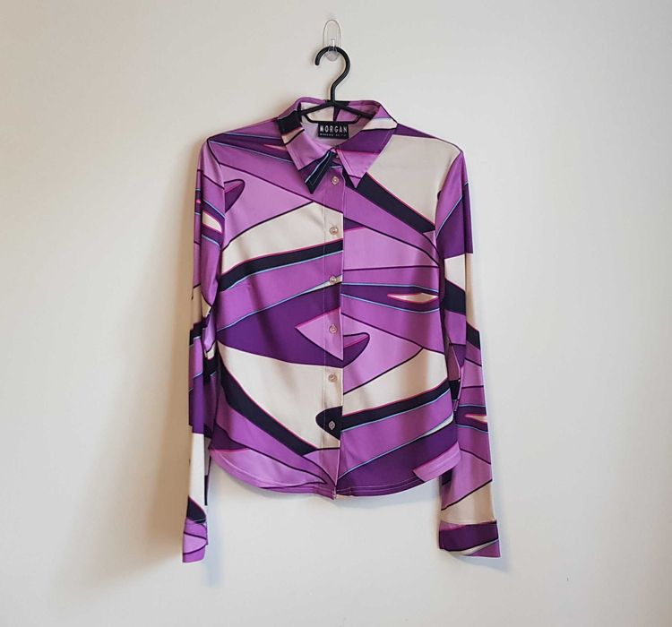 Damska abstrakcyjna bluzka z kołnierzykiem Morgan De Toi rozm. S/M/L