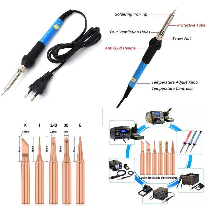 Ferro de soldar estanho eletrónica multímetro colunas de som Bluetooth