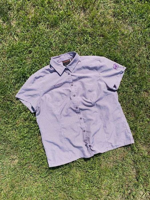 Śliczna koszula damska Mammut w kratę XL travel outdoor fioletowy