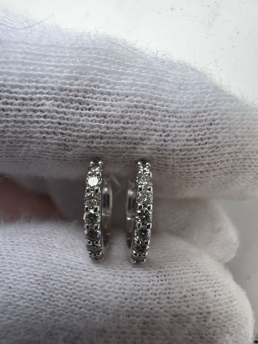 Серьги конго с бриллиантами