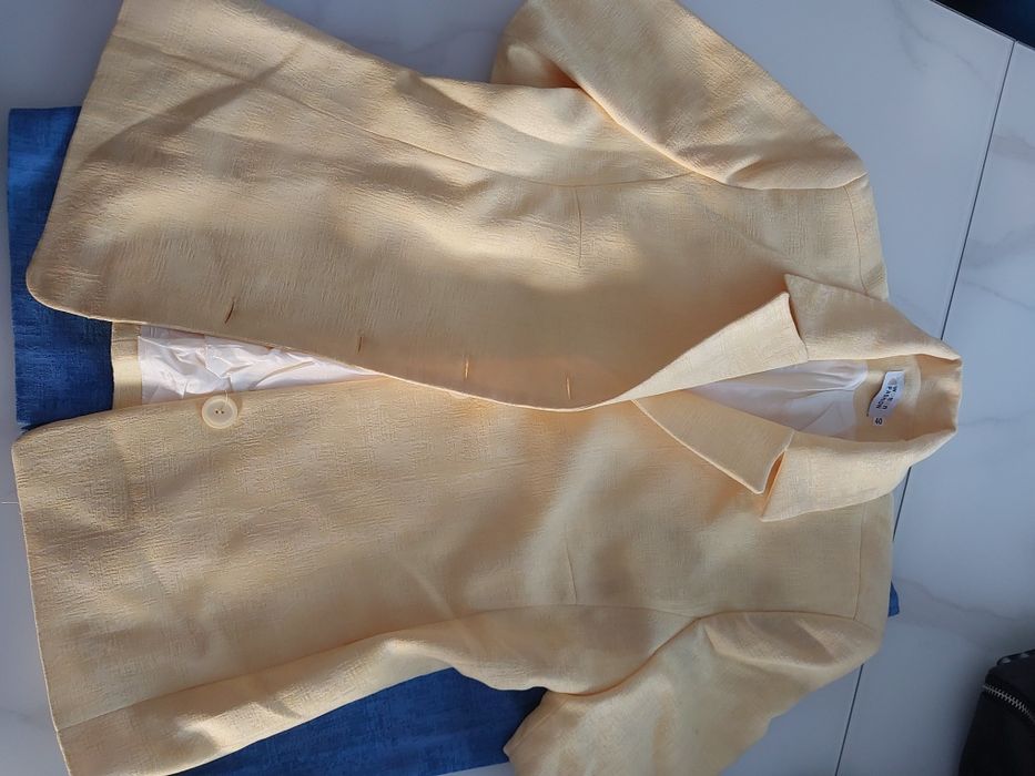 Żakiet na krótki rękaw ze spódnicą, rozm 40