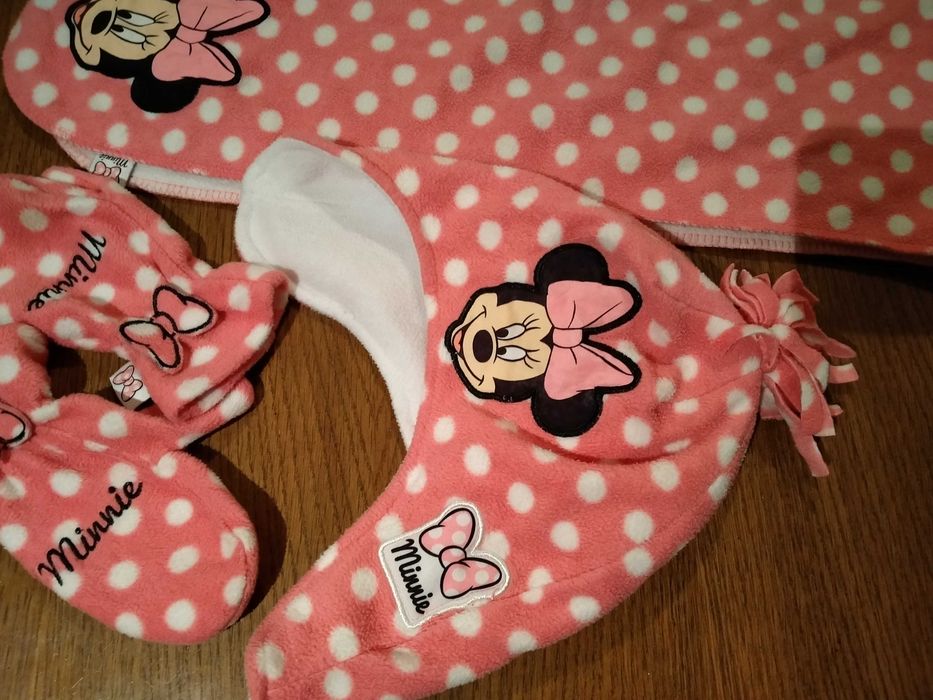 Komplet zimowy Minnie czapka szalik Myszka Miki