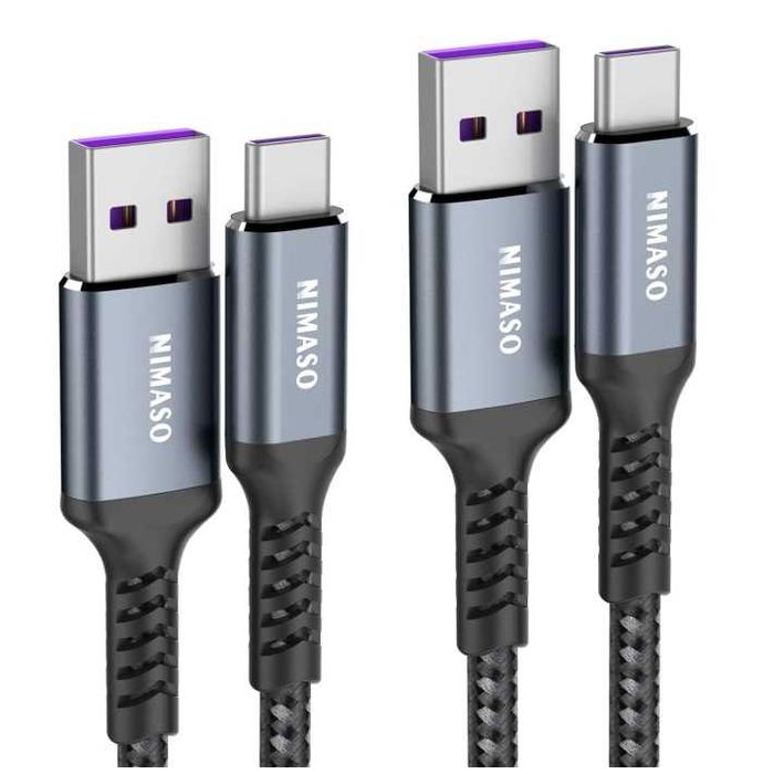 Kabel USB - USB C 2 sztuki 1m + 2M w oplocie NIMASO