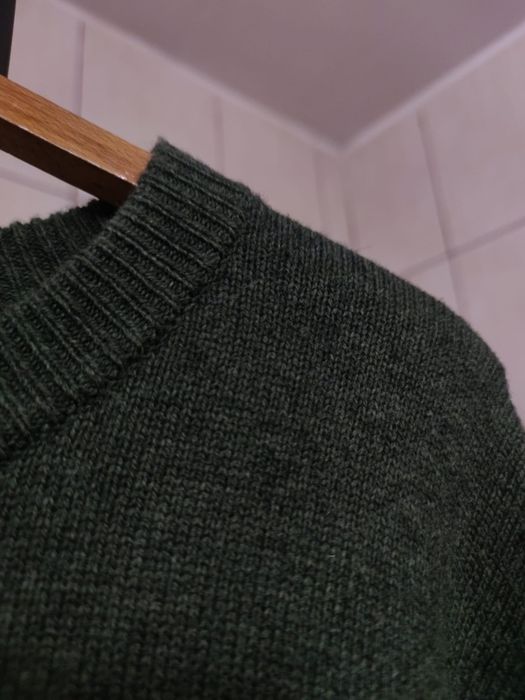 Sweter męski XL  marki !SOLID w kolorze zgaszonej, butelkowej zieleni.