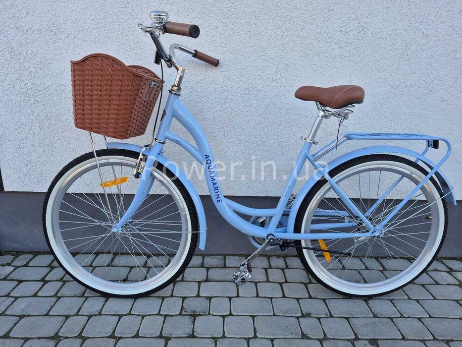 Велосипед дамка з корзиною Dorozhnik AQUAMARINE ST 26" BH рама-17" тем