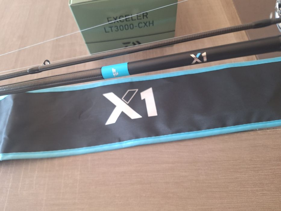 Conjunto ligth spinning, cana Favorite X1, carreto Daiwa Exceler 3000