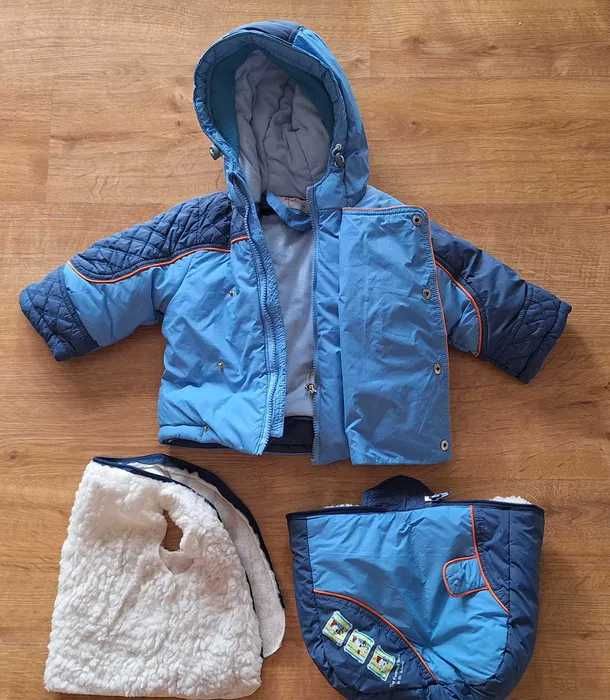 KOMBINEZON kurtka i kaptur odpinany polar odpinana osłona na nogi