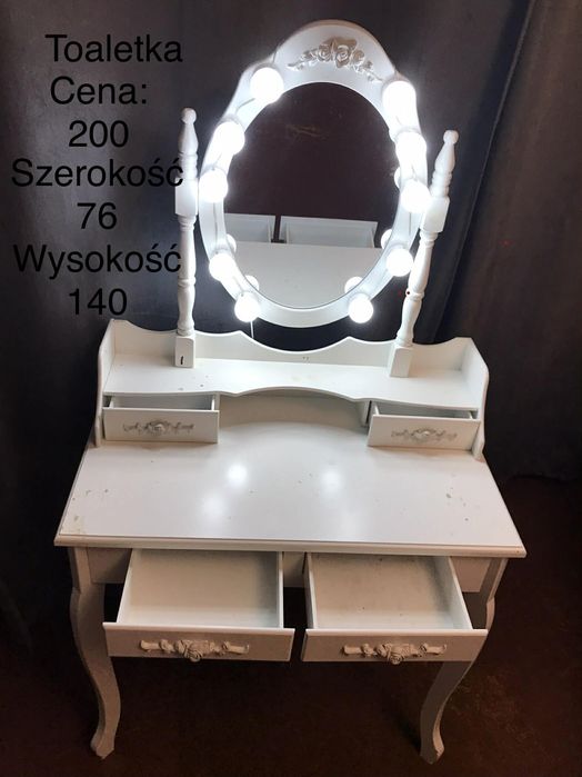 Sprzedam łóżko młodzieżowe do tego szafki nocne i toaletkę dziewczęcą.