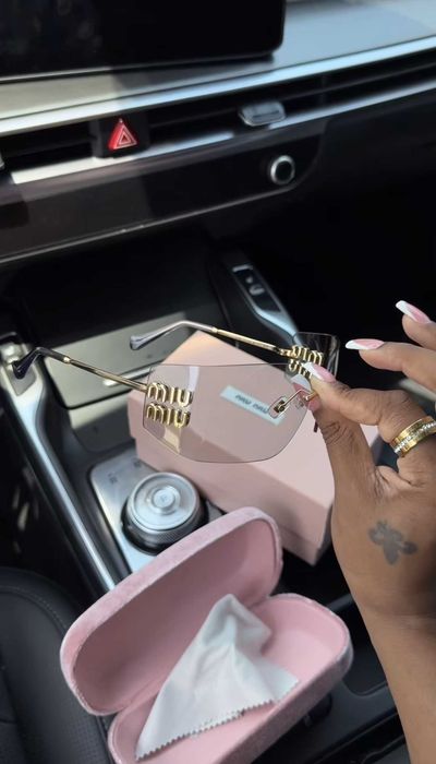 Okulary przeciwsłoneczne Miu Miu damskie bezramkowe