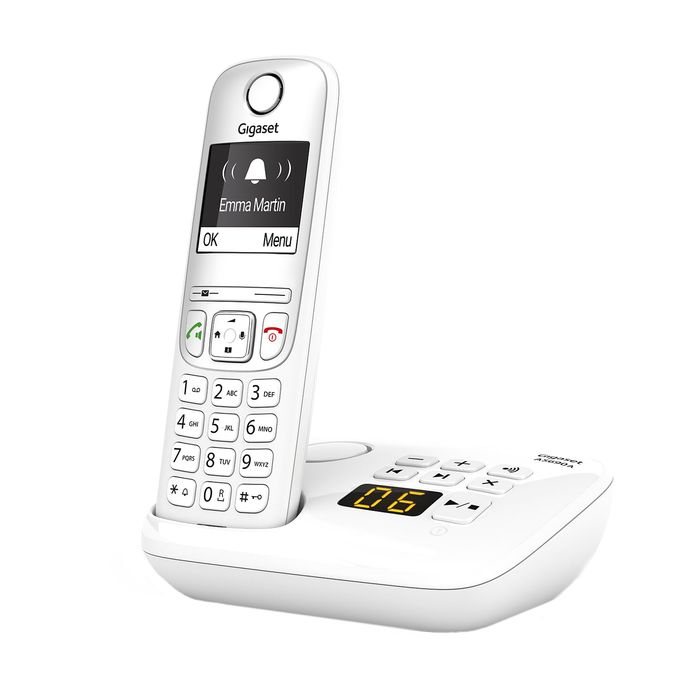Telefon bezprzewodowy Gigaset AS690A z funkcją głośnomówiącą duże przy