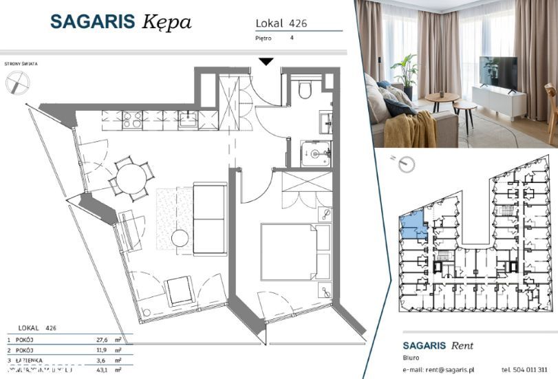 Apartament na Kępie Mieszczańskiej | Mieszkanie 426 (od 12.10)