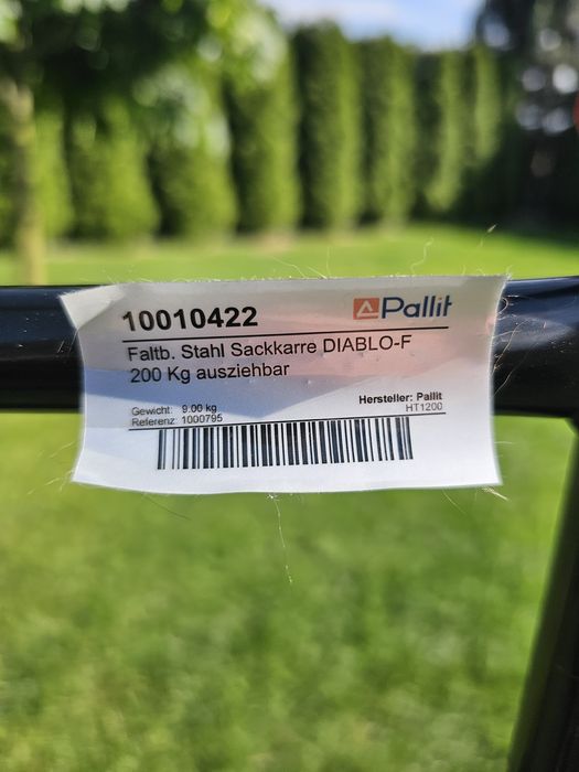 Solidny wózek transportowy składany o udźwigu 200 kg DIABLO-F